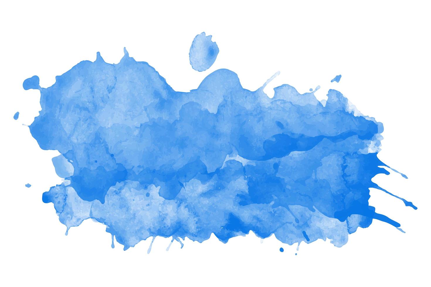 blaue Aquarell-Spritzer-Vektorschablone vektor