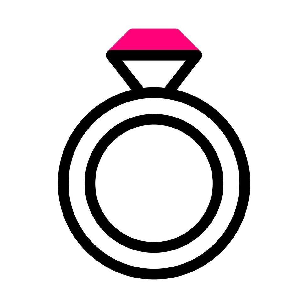 ring symbol duotone schwarz rosa stil valentine illustration vektorelement und symbol perfekt. vektor