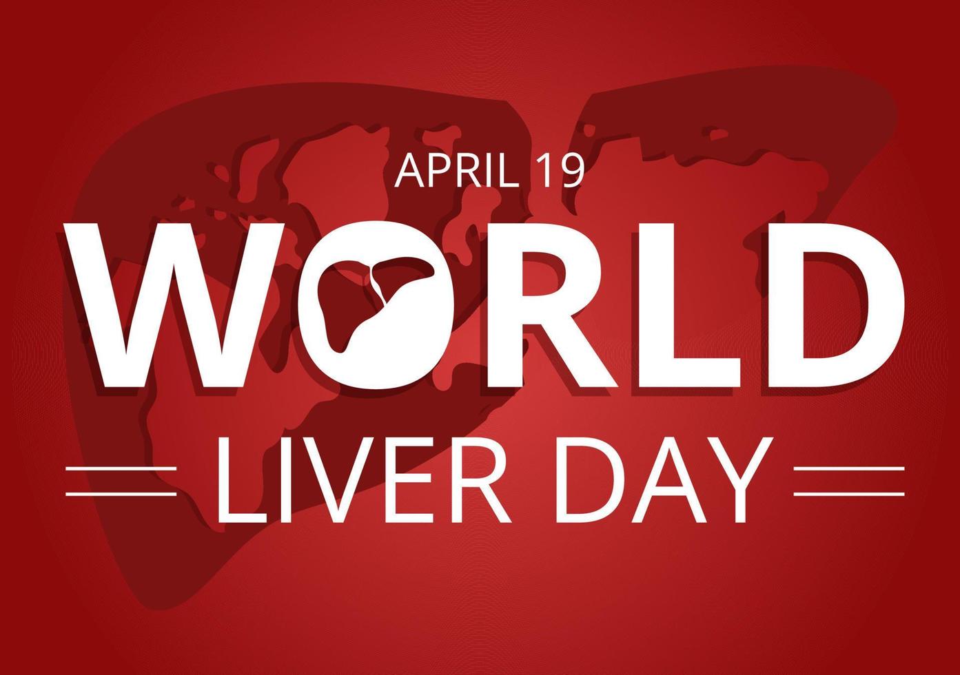 värld lever dag på april 19:e illustration till höja global medvetenhet av hepatit i platt tecknad serie hand dragen för webb baner eller landning sida mallar vektor