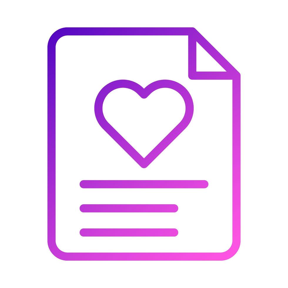 papper ikon lutning lila rosa stil valentine illustration vektor element och symbol perfekt.