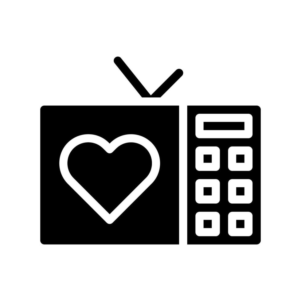 TV ikon lutning fast valentine illustration vektor element och symbol perfekt.