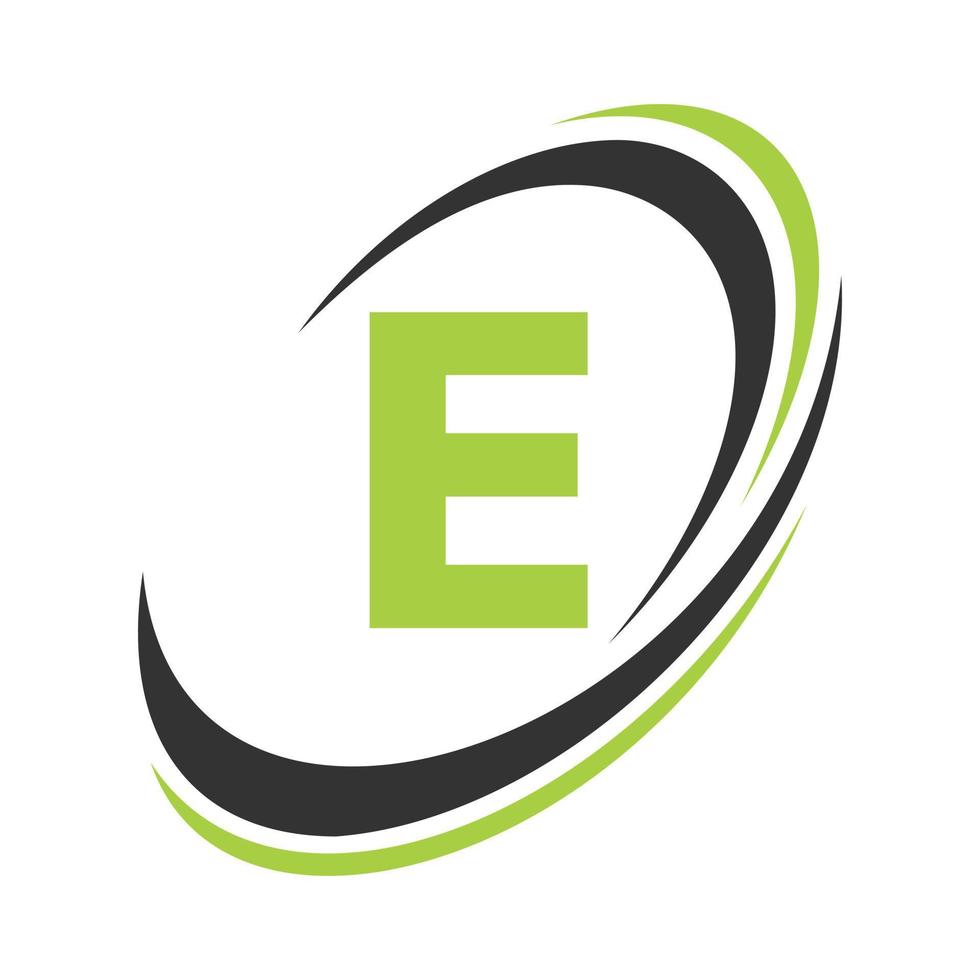 anfangsbuchstabe e logo firmenname einfaches und modernes logodesign für geschäfts- und firmenidentität vektor