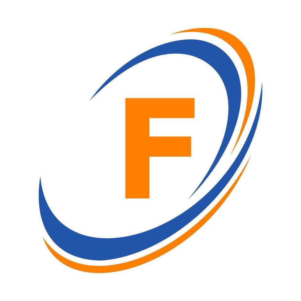 anfangsbuchstabe f logo firmenname einfaches und modernes logodesign für geschäfts- und firmenidentität vektor