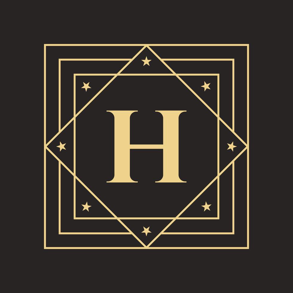 kreativ brev h logotyp med elegant och eleganta lyx begrepp. första lyxig logotyp mall vektor