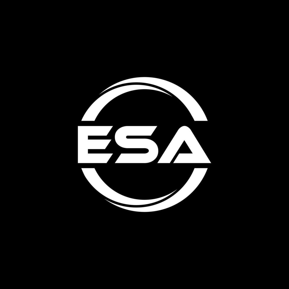 esa-brief-logo-design in der illustration. Vektorlogo, Kalligrafie-Designs für Logo, Poster, Einladung usw. vektor