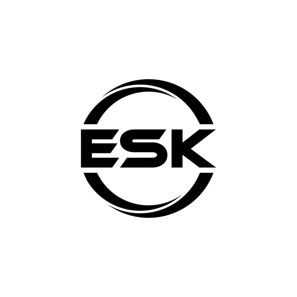 Esk-Brief-Logo-Design in Abbildung. Vektorlogo, Kalligrafie-Designs für Logo, Poster, Einladung usw. vektor
