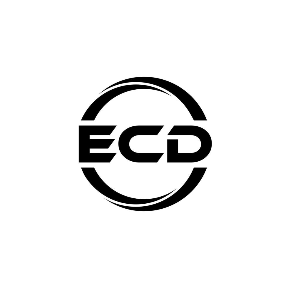 ecd brev logotyp design i illustration. vektor logotyp, kalligrafi mönster för logotyp, affisch, inbjudan, etc.