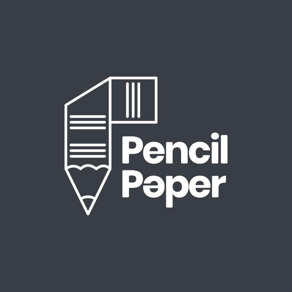 flip papper och penna vän brevpapper linje modern logotyp design vektor ikon illustration mall