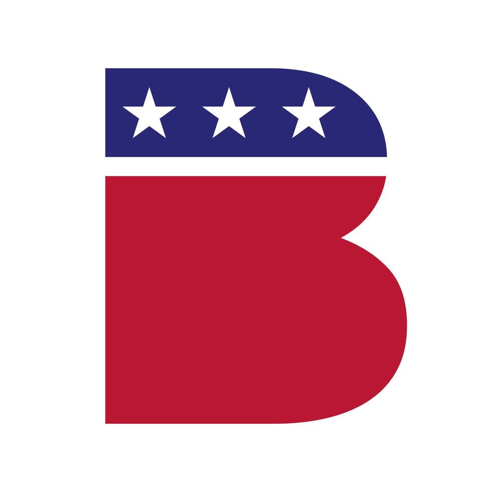 första brev b amerikan logotyp för företag, företags- och företag identitet. USA amerikan logotyp vektor