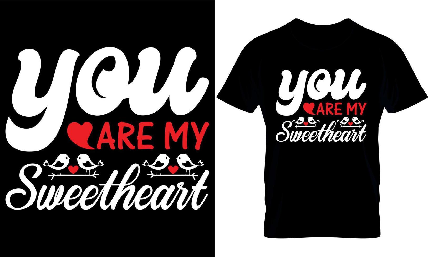 Valentins-T-Shirt-Design-Vorlage. vektor