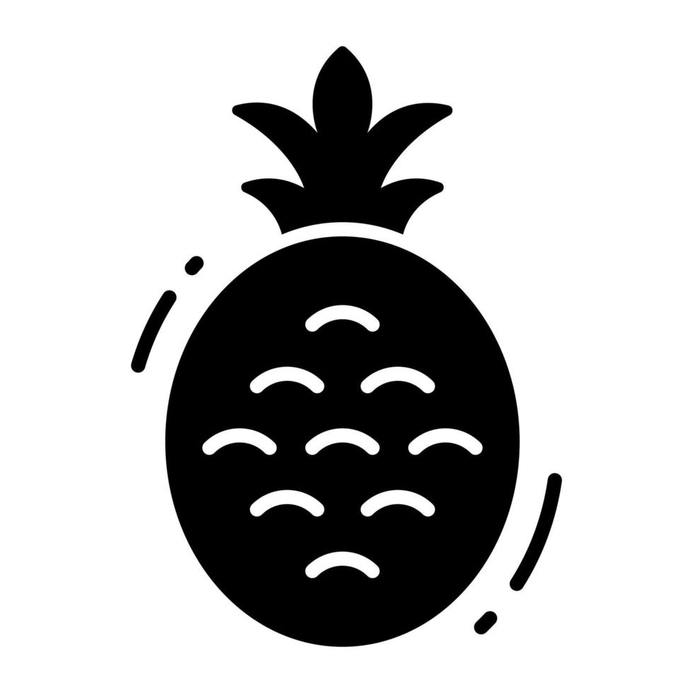 Ananas-Vektorsymbol, nahrhaftes Essen vektor