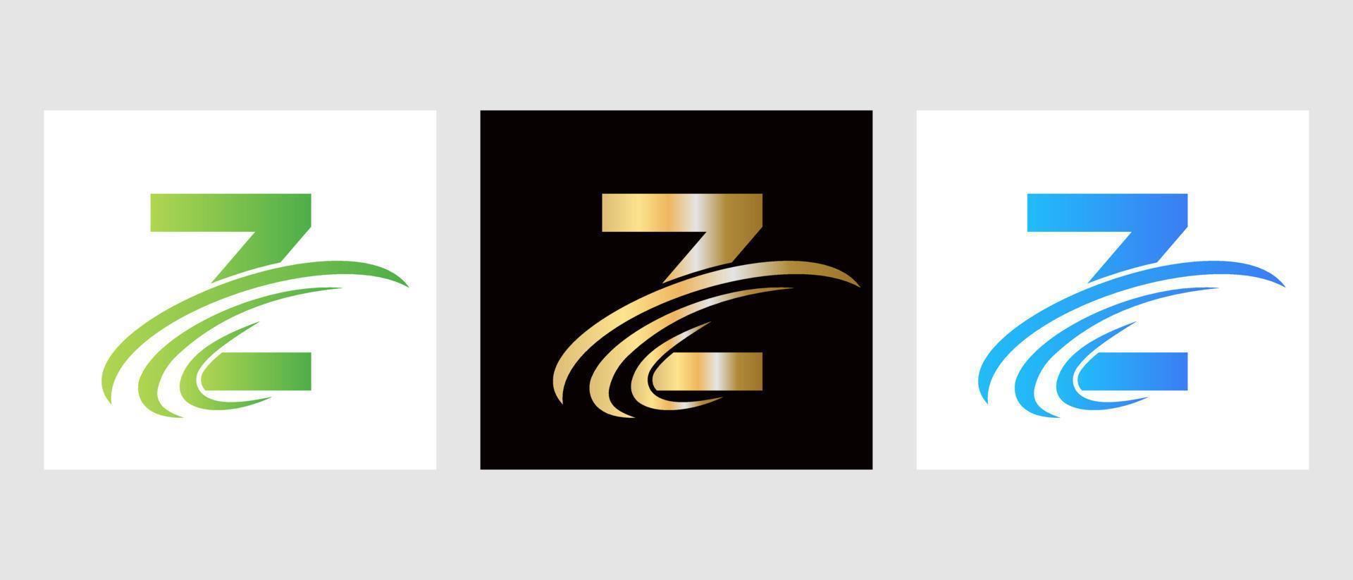 Buchstabe z-Logo-Design-Vorlage vektor