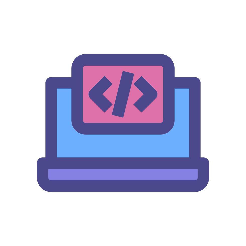 Laptop-Symbol für Ihre Website, Handy, Präsentation und Logo-Design. vektor