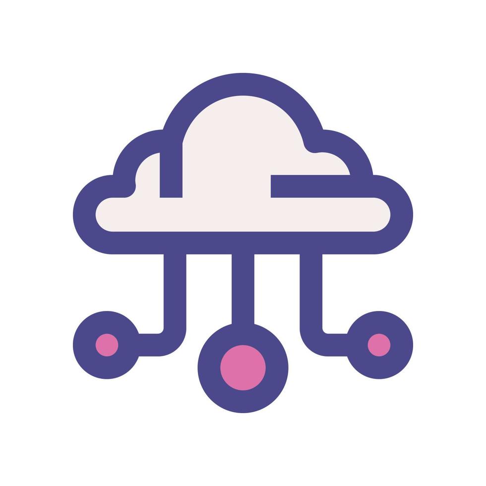 Cloud-Computing-Symbol für Ihre Website, Ihr Handy, Ihre Präsentation und Ihr Logo-Design. vektor