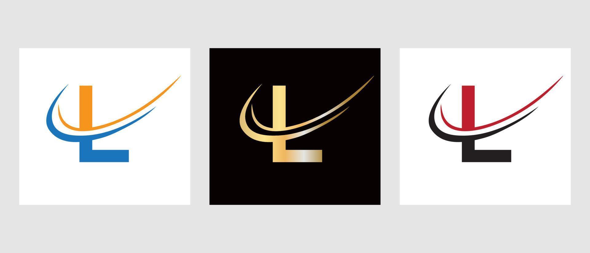 första brev l logotyp design mall. monogram logotyp symbol vektor