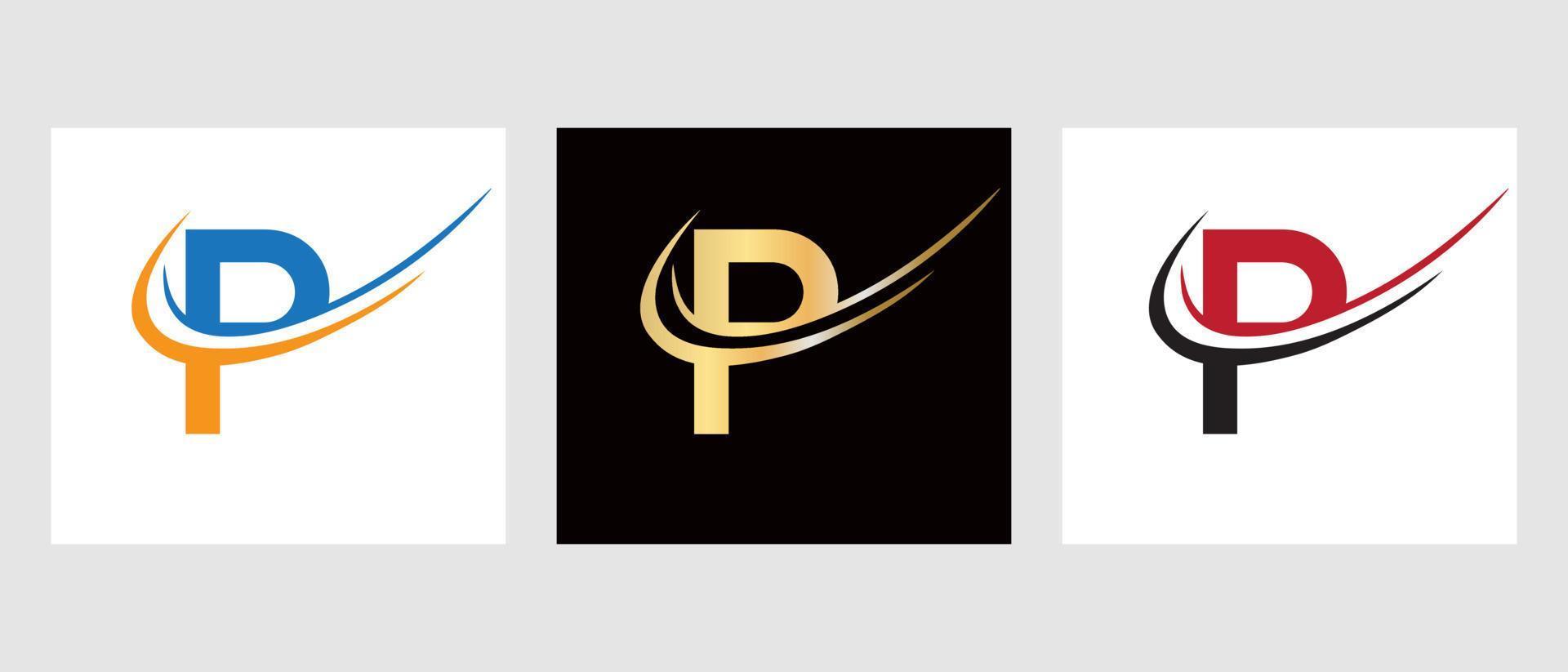 Anfangsbuchstabe p-Logo-Design-Vorlage. Monogramm-Logo-Symbol vektor