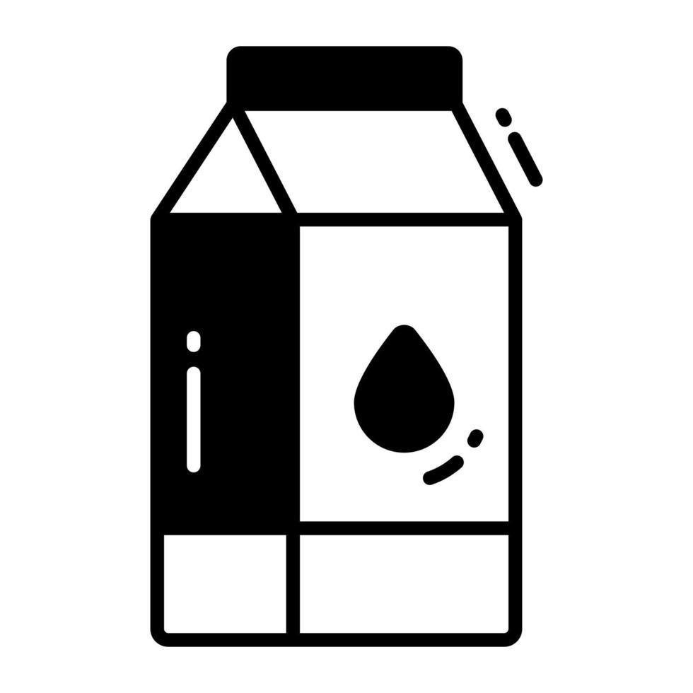 Einweg-Milchpaket, Vektordesign des Milchpakets vektor