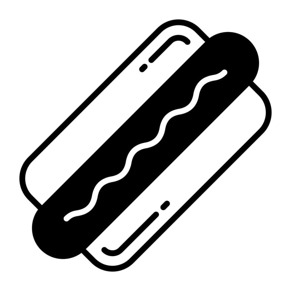 Hot-Dog-Sandwich-Vektor-Icon-Design im trendigen Stil vektor