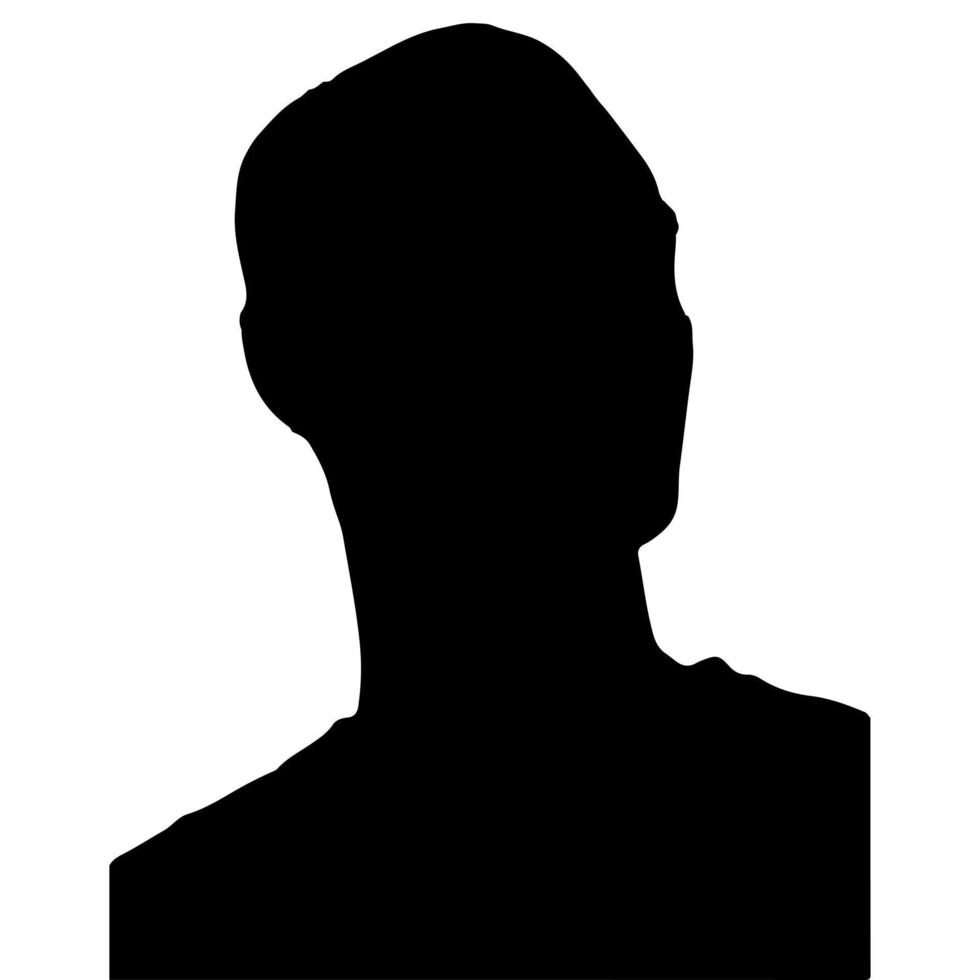 Schwarzer Mann Silhouette eines Mannes auf einer weißen Hintergrundvektorillustration vektor