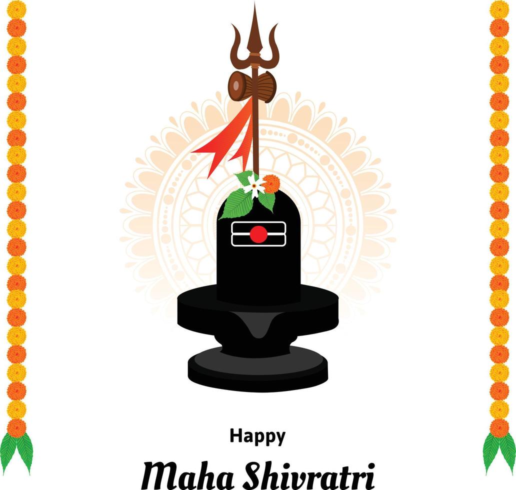 Lycklig maha shivratri indisk hindu festival firande vektor illustrationer