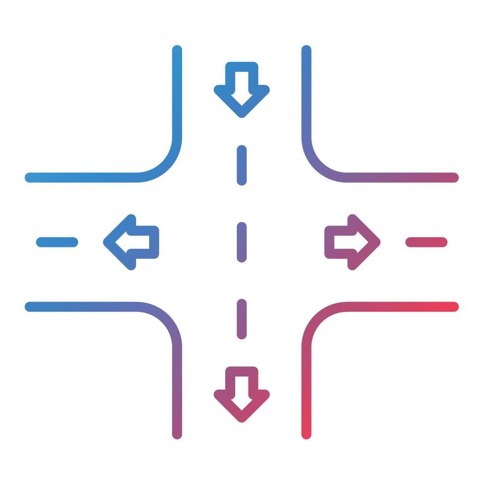 Symbol für den Gradienten der Straßenlinie vektor