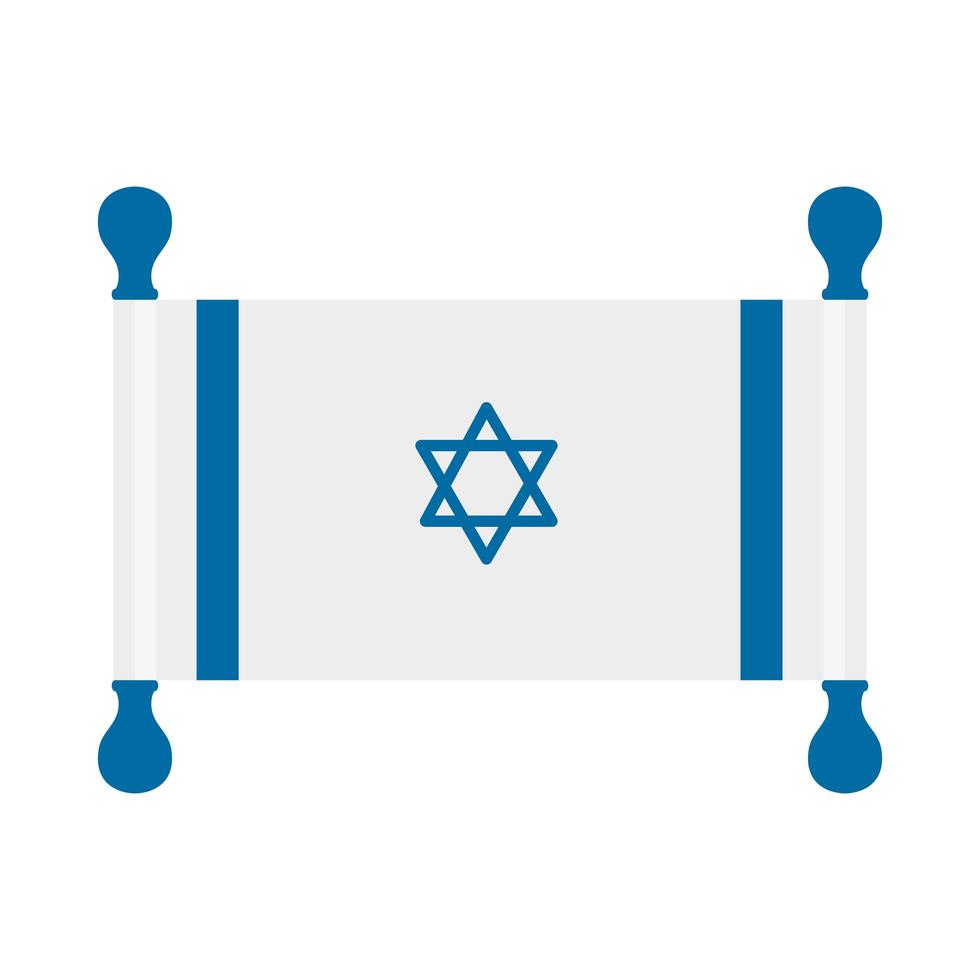 Flagge Israel patriotische isolierte Ikone vektor