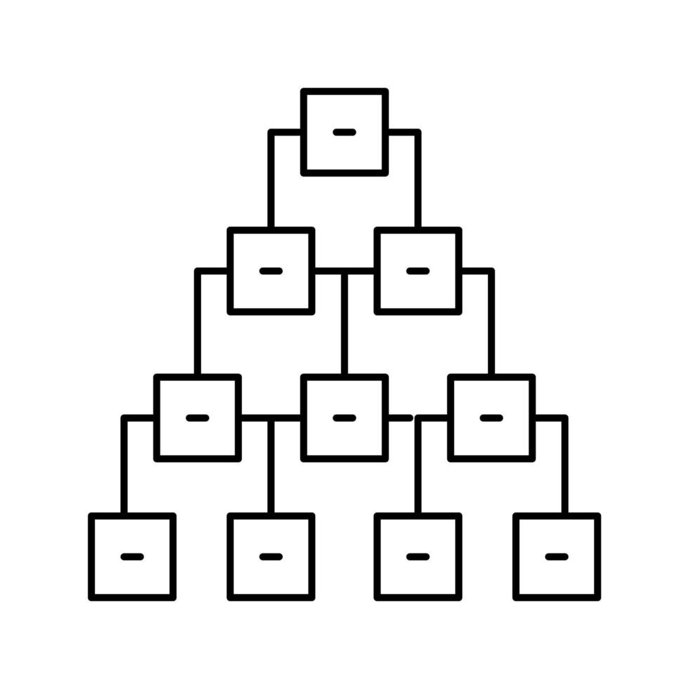 Hierarchie Diagramm Symbol Leitung Vektor Illustration