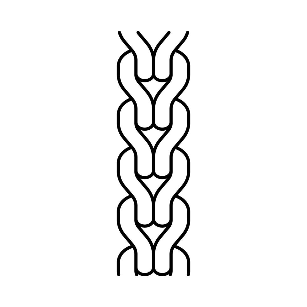 rävsvans kedja linje ikon vektor illustration