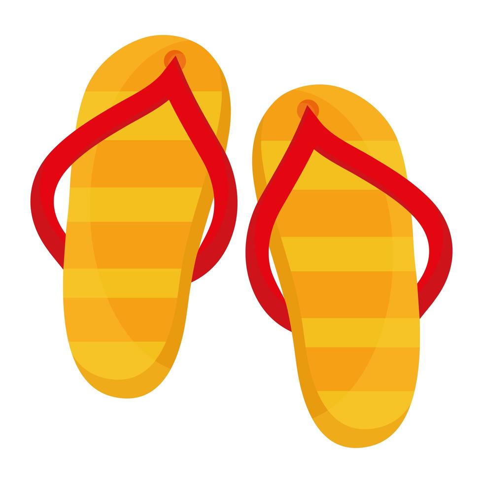 Flip Flops Zubehör isoliert Symbol vektor