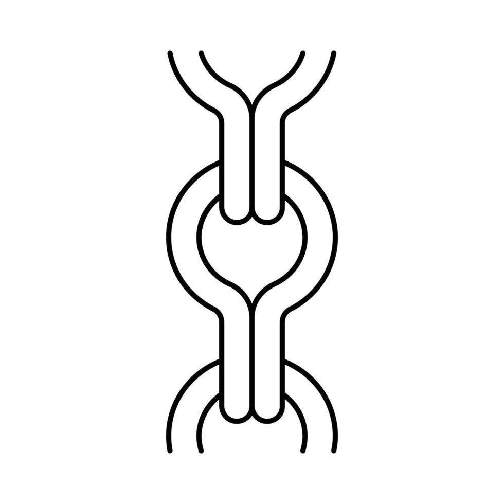 Leiter Kettenlinie Symbol Vektor Illustration