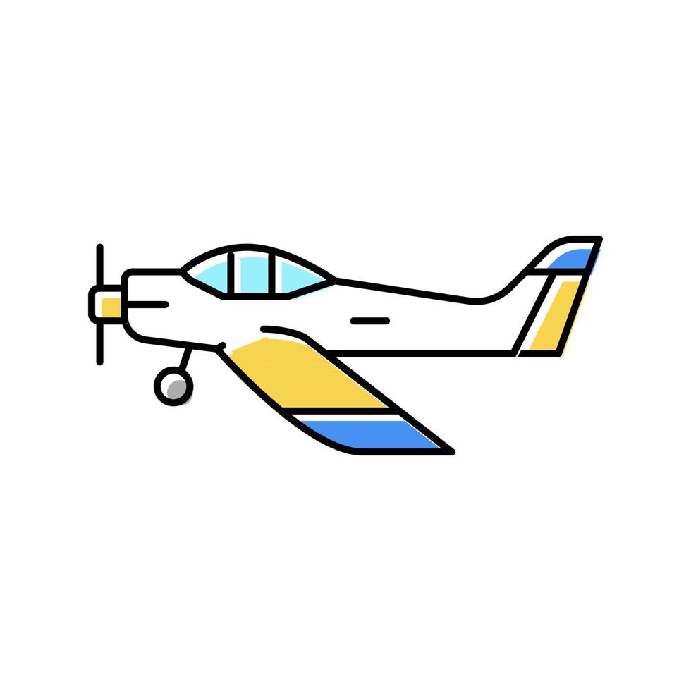 Flugzeug Flugschule Farbsymbol Vektor Illustration