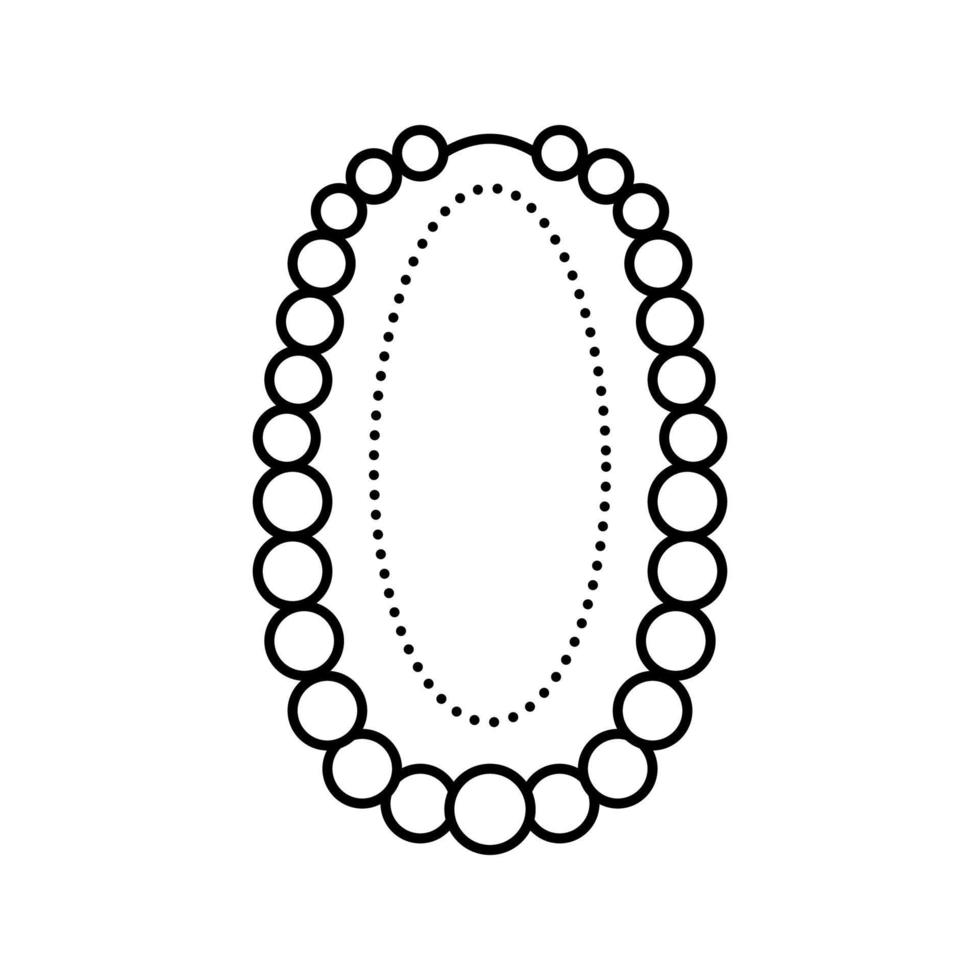 pärlor smycken linje ikon vektorillustration vektor