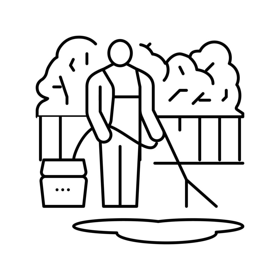 tryck tvättning linje ikon vektor illustration