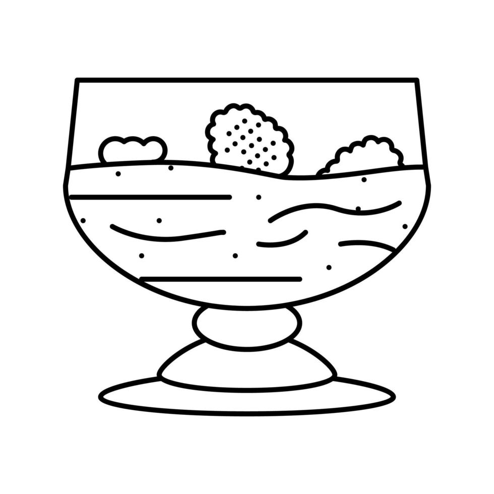 Dessert Himbeerfrucht Beere Symbol Leitung Vektor Illustration