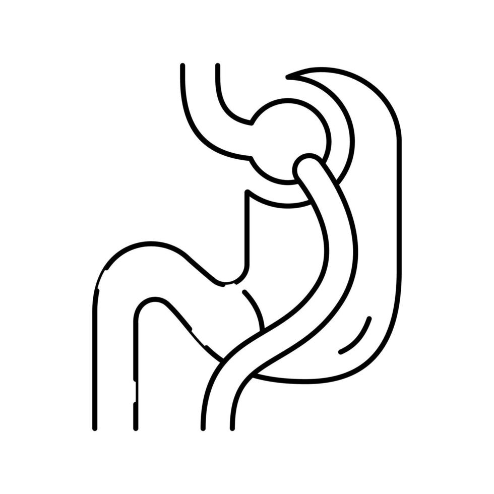 Schnürung bariatrische Linie Symbol Vektor Illustration