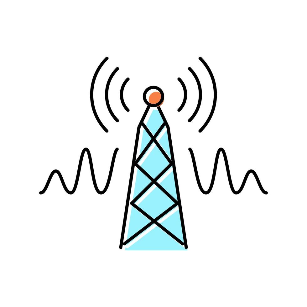 Abbildung des Farbsymbols für Telekommunikationsdienste vektor
