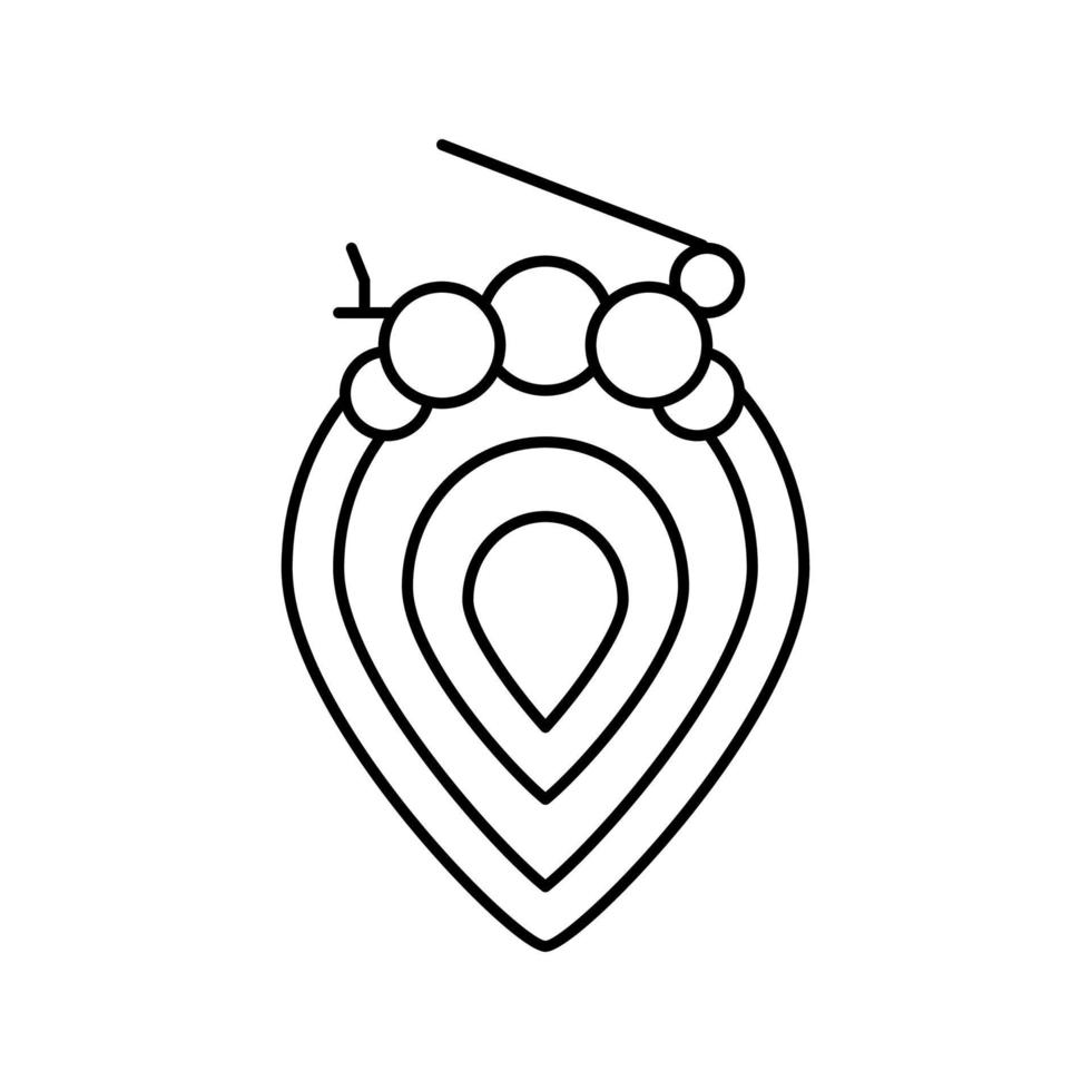 Broschen Schmucklinie Symbol Vektor Illustration