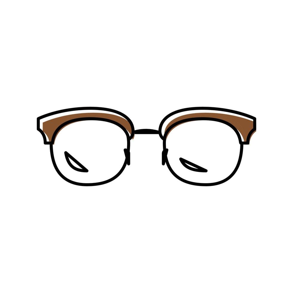 hipster glasögon optisk Färg ikon vektor illustration