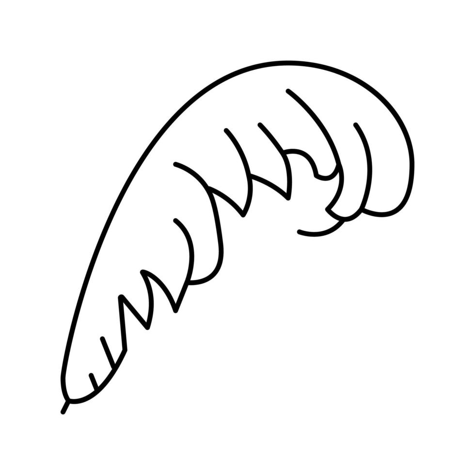 plym fjäder mjuk fluffig linje ikon vektor illustration