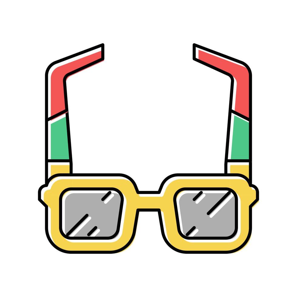 Sonnenbrille Sommer Zubehör Farbsymbol Vektor Illustration