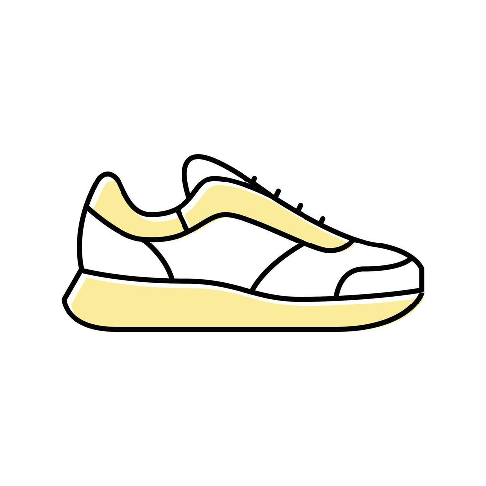 Farbsymbol-Vektorillustration für die tägliche Schuhpflege vektor
