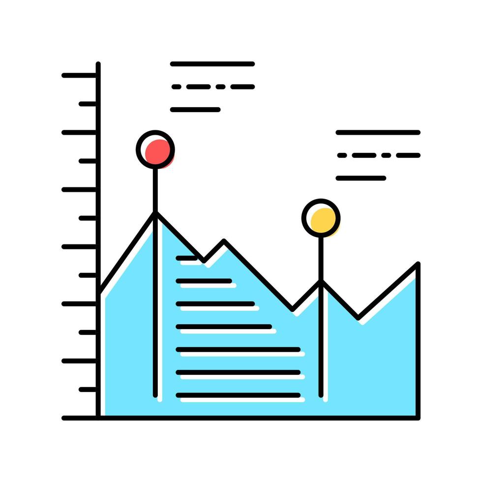 analysera dokument färg ikon vektorillustration vektor