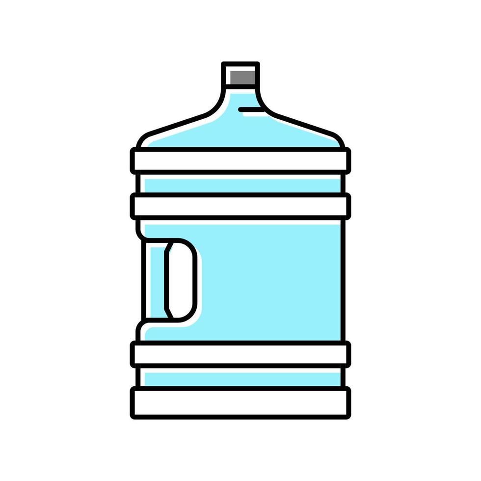 Wasserflasche zum Zubereiten von Kaffeefarbsymbol-Vektorillustration vektor