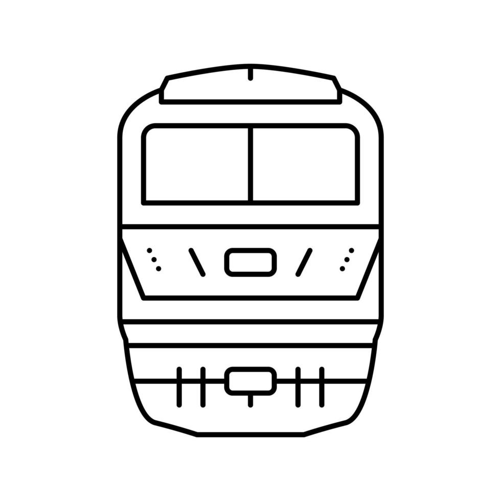 tåg transport fordon linje ikon vektor illustration