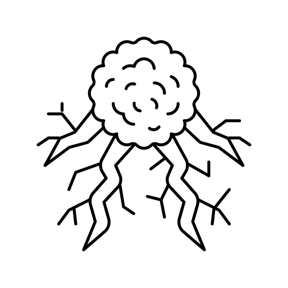 Krebszelllinie Symbol Vektor Illustration