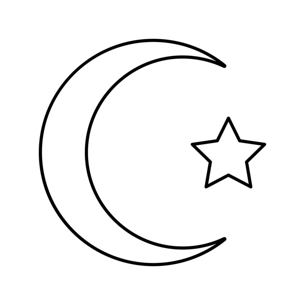 Islam Religion Symbol Leitung Vektor Illustration