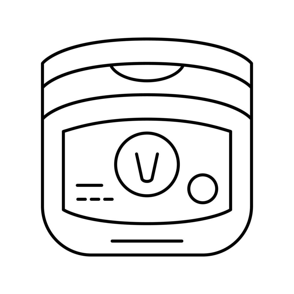 Vaseline trockene Haut behandeln Symbol Leitung Vektor Illustration