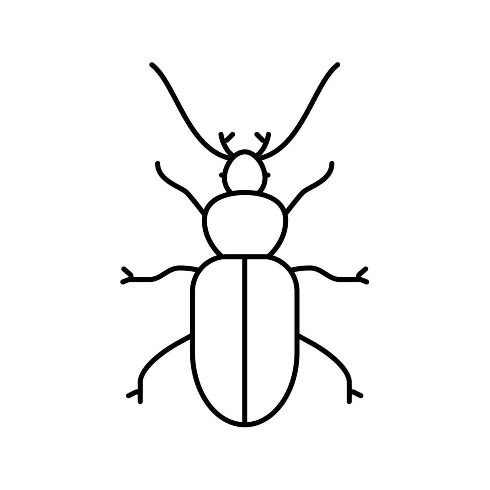 Floh Insekt Linie Symbol Vektor Illustration