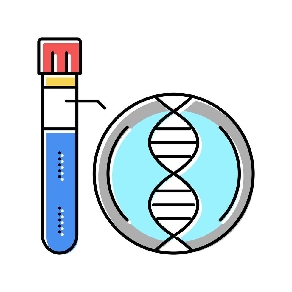 analys kolv genetisk molekyl färg ikon vektor illustration