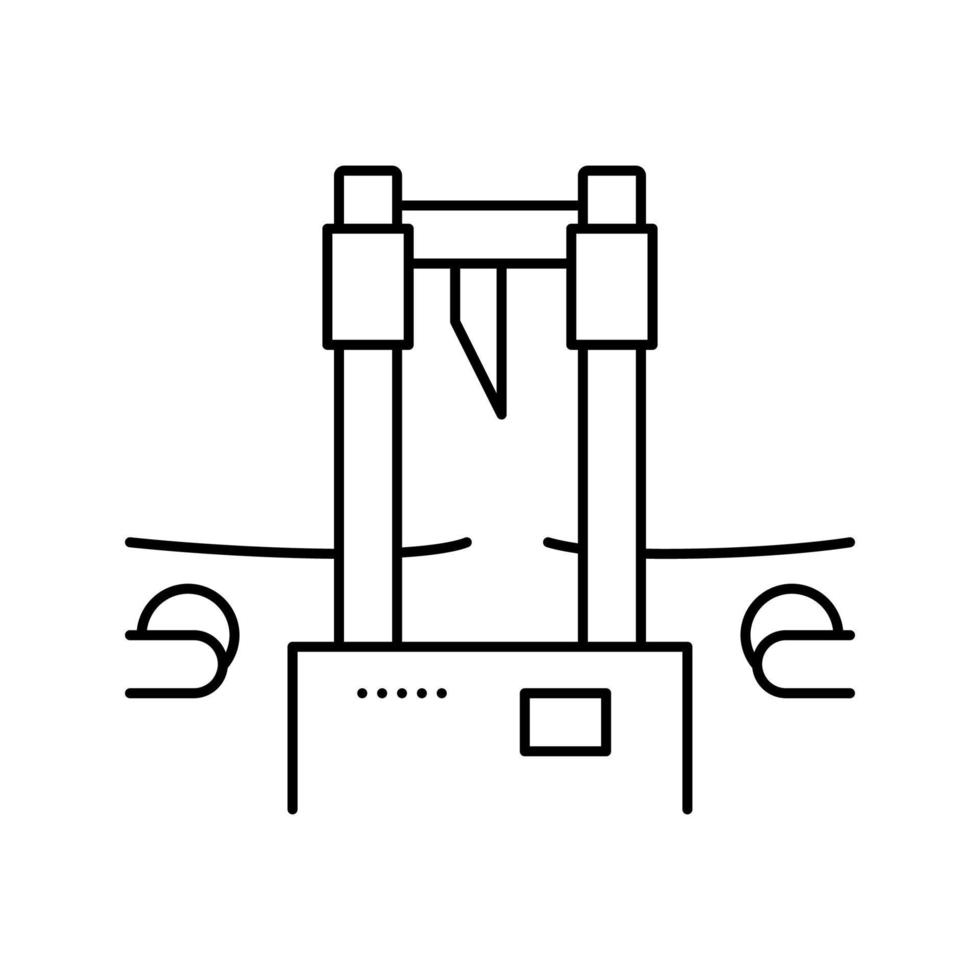 industrielle Schneidausrüstung Linie Symbol Vektor Illustration